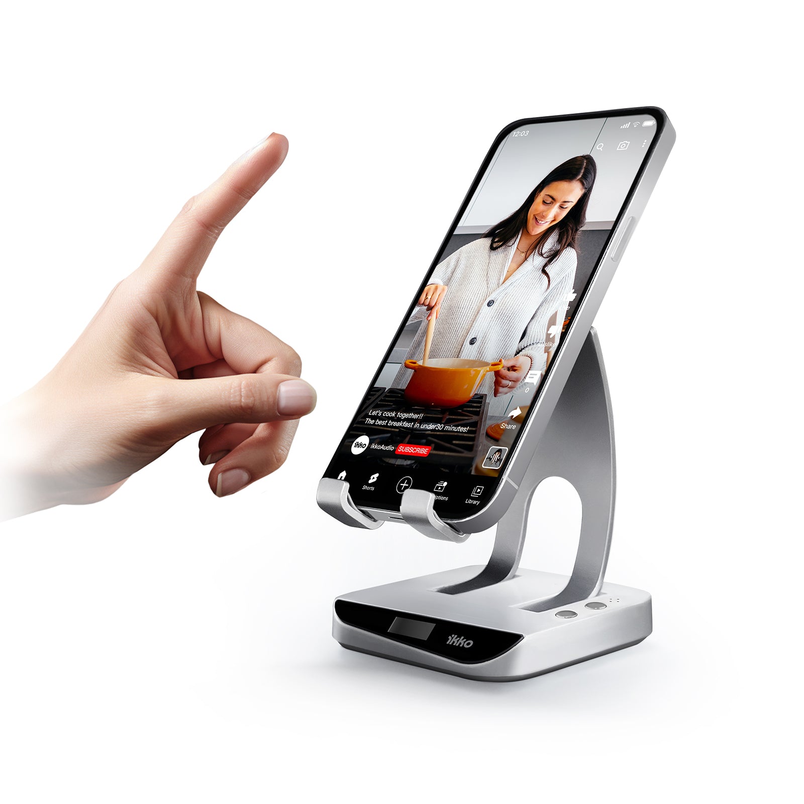 Air Swipe - Touchless Control Phone Stand