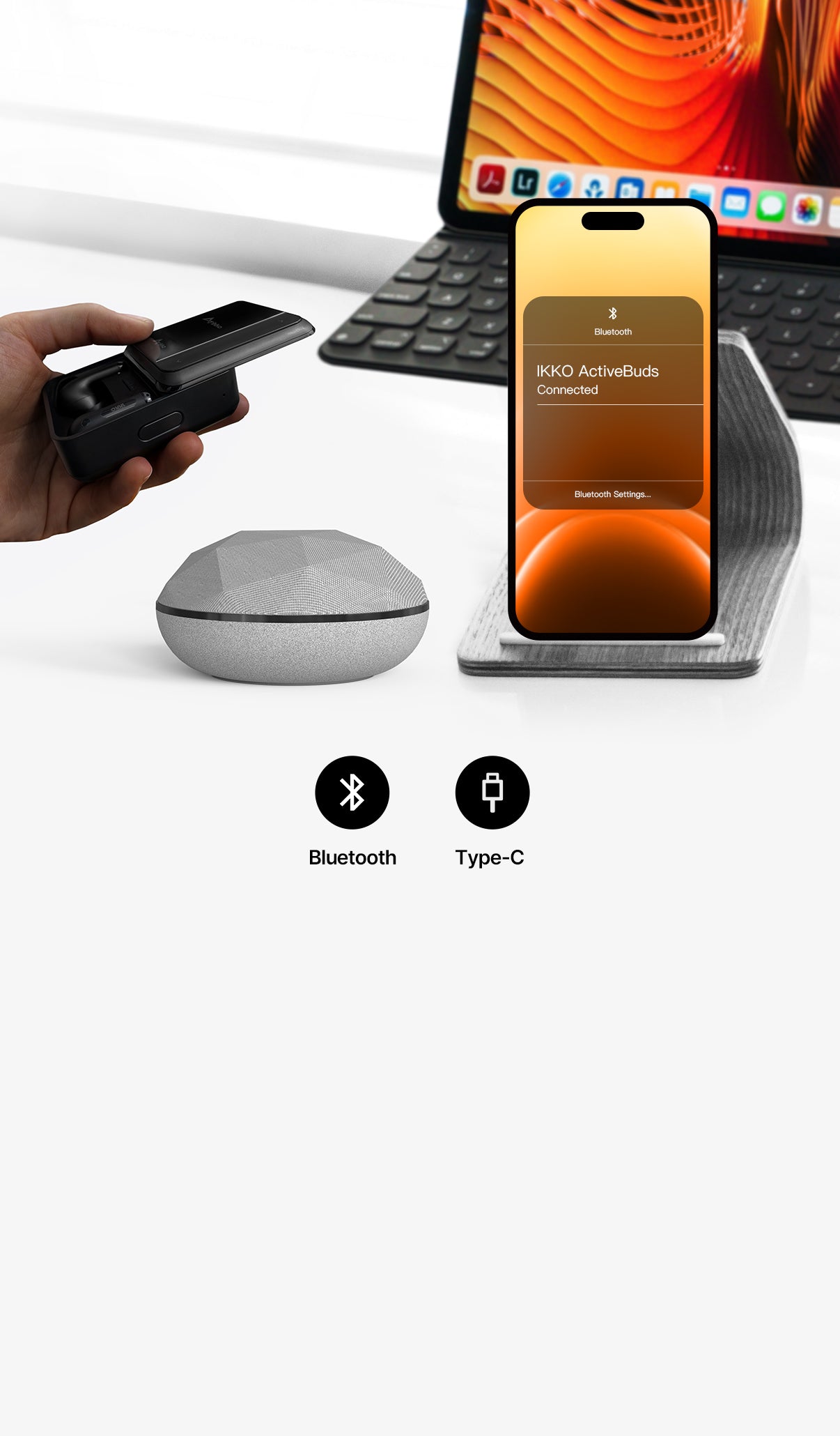 ikko audio activebuds-audio-headphones-earbuds-earphone-bluetooth-wireless-spotify-music-sound-tws-chatgpt-translator-luxury-eq-ai-tech